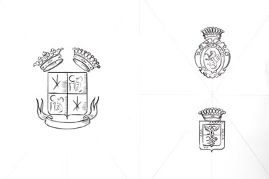 sketch of heraldic crest - disegno stemma araldico